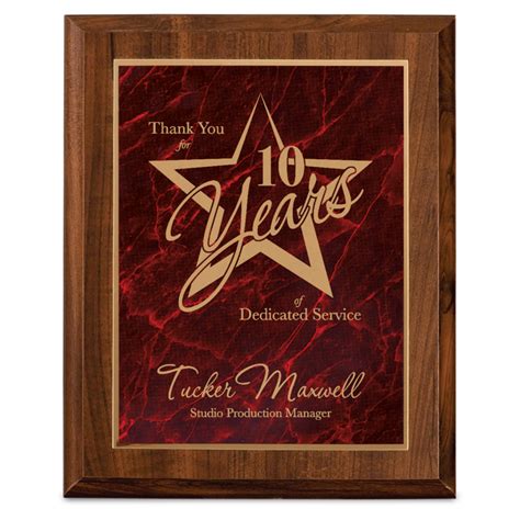 Red Marbleized Cherry Finish Plaque AWordPressSite