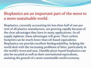 Bio Plastics Presentation PPT