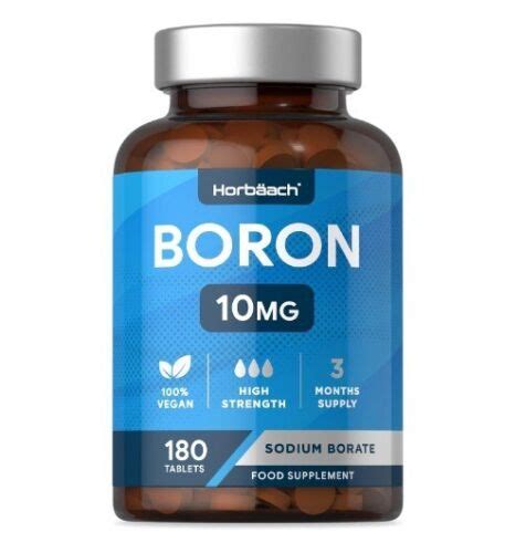 Boron 10mg 180 Tablets High Strength Supplement Suitable For Vegans And Vege Ebay