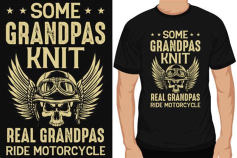 Grandpa Ride Motorcycle T Shirt Design Graphic By Creative Tshirt