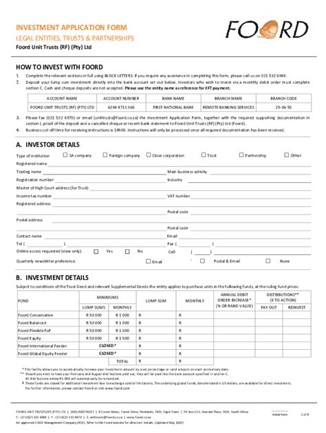 Fillable Online Foord Co Section 11 5 Forms Or Modes For Investing