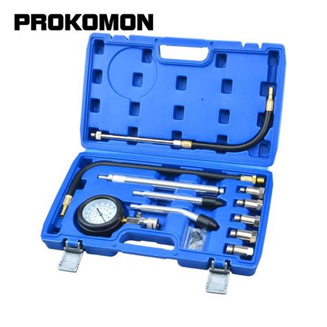 Prokomon Compression Tester Gauge Kit Motor Auto Petrol Engine Cylinder