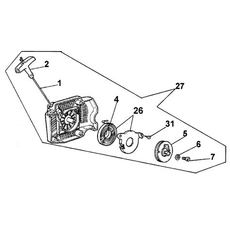 098000066BR Lanceur Complet Pour Tronconneuse OLEO MAC