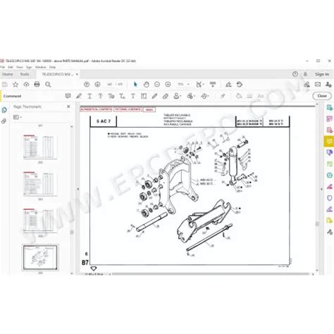 Manitou Forklift MSI 30D Spare Parts Manual