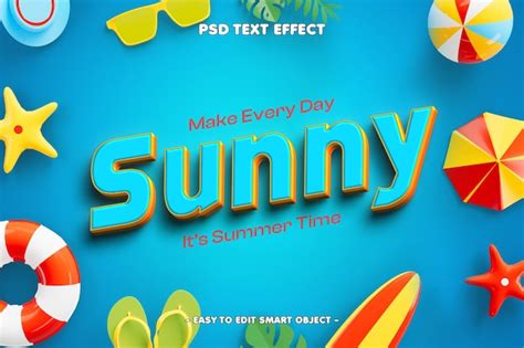 Effet De Texte 3D Modifiable Par Sunny PSD Gratuite