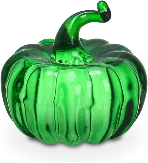 Longwin Mini Crystal Pumpkin Collectible Figurines Glass Pumpkin Figurine