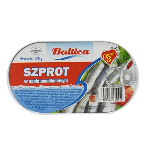 Baltica Szprot w sosie pomidorowym 170g Torimpex Toruń