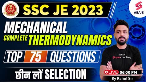 Ssc Je Mechanical Classes Complete Thermodynamics Marathon By