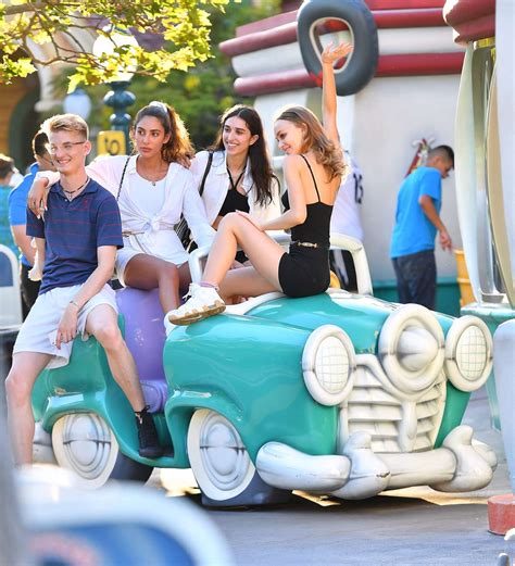 Lily Rose Depp at Disneyland in Los Angeles -21 | GotCeleb