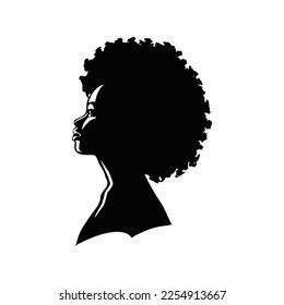 Black Woman Silhouette Vector Illustration Stock Vector Royalty Free