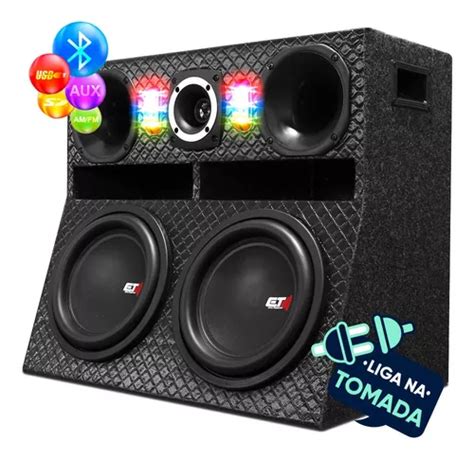 Caixa De Som Automotivo Bob Radio Bluetooth Usb Sub 1200rms