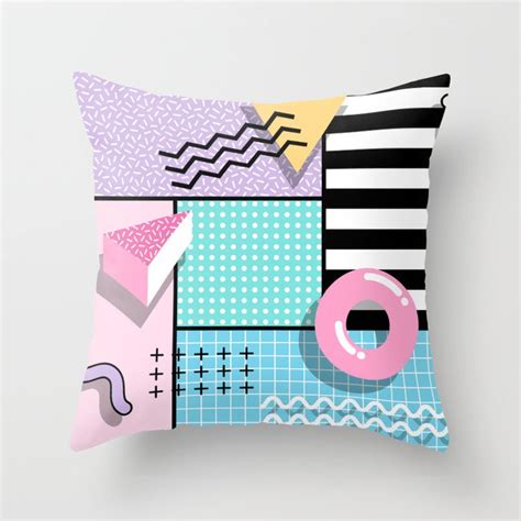 Memphis Party Throw Pillow By Mia Valdez Society6