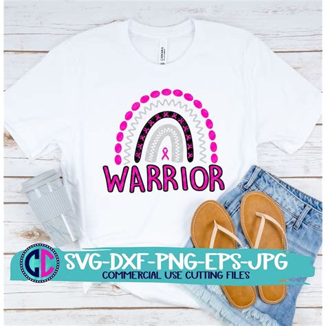 Breast Cancer Svg Warrior Svg Hope Ribbon Svg Cancer Svg Inspire Uplift