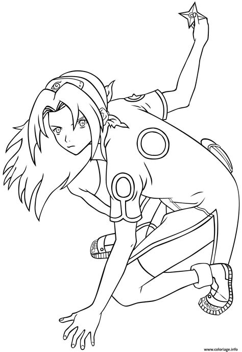 Coloriage Sakura Haruno Jecolorie