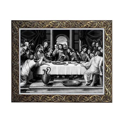 Quadro Da Santa Ceia Preto E Branco Samaritano