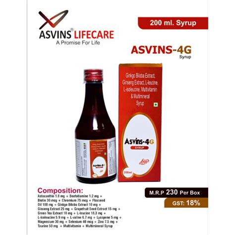 Asvins 4g Syrup Asvins Lifecare