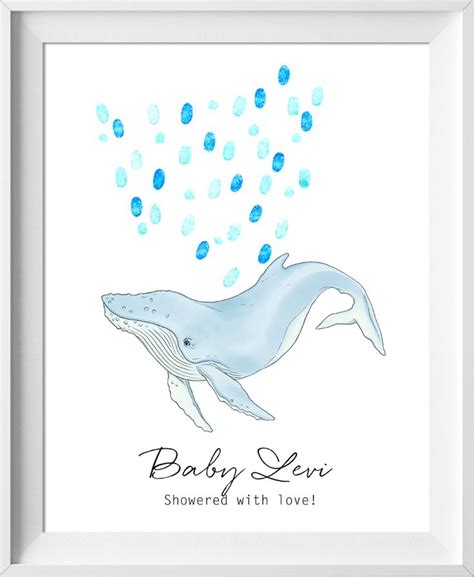 Humpback Whale Baby Shower Guest Book Baby Shower Guestbook Similar To