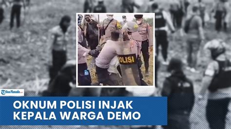 Viral Aksi Arogansi Polisi Injak Kepala Warga Saat Ricuh Eksekusi