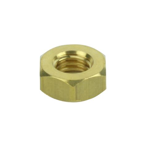 Everbilt 12 24 Brass Machine Screw Nut 6 Pack 802101 The Home Depot