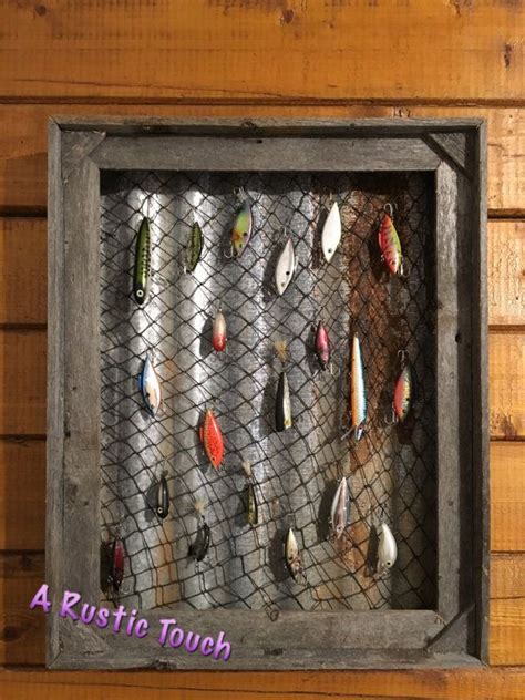 Fishing Lure Display Case Etsy Fishing Room Vintage Fishing Lures