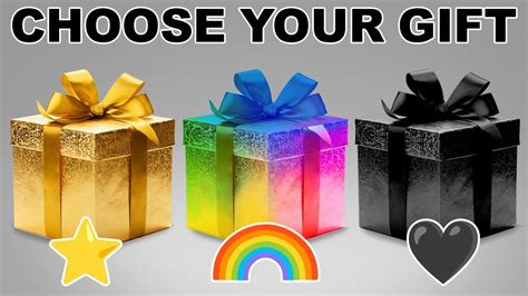 Choose Your Gift Rainbow Gold Or Black Gift Box Challenge