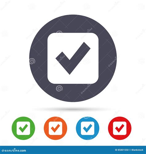 Ic Ne De Signe De Coche Bouton De Checkbox Illustration De Vecteur