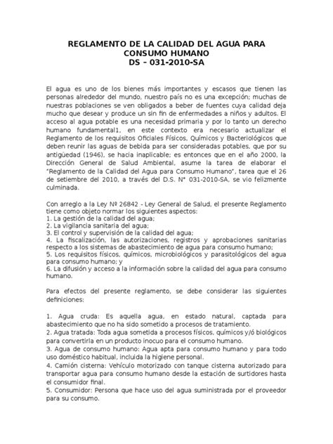 Pdf Reglamento De La Calidad Del Agua Dokumen Tips