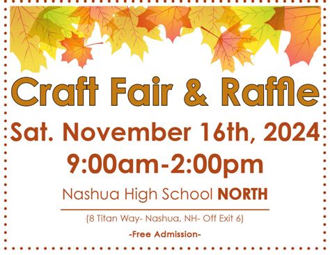 Craft Fair Raffle November In Nashua Nh