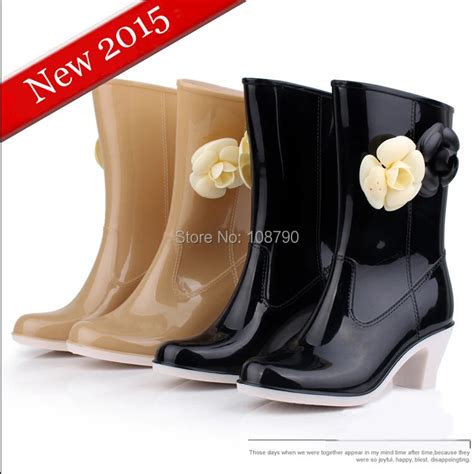 2015 Spring Summer Designer Womens Rain Boots Camellia Rainboots ...