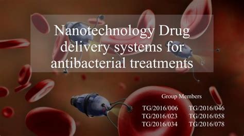 Nanotechnology Drug Delivery Systems For Antibacterial Treatments Ppt