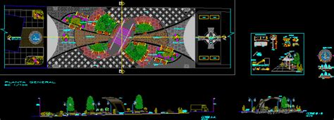 Proyecto Parque En AutoCAD Librería CAD