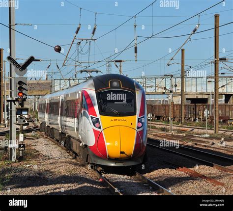 Lner Class 801 Azuma Heading North From Peterborough Cambridgeshire