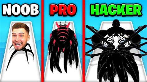 Noob Vs Pro Vs Hacker In Venom Run 3d Youtube