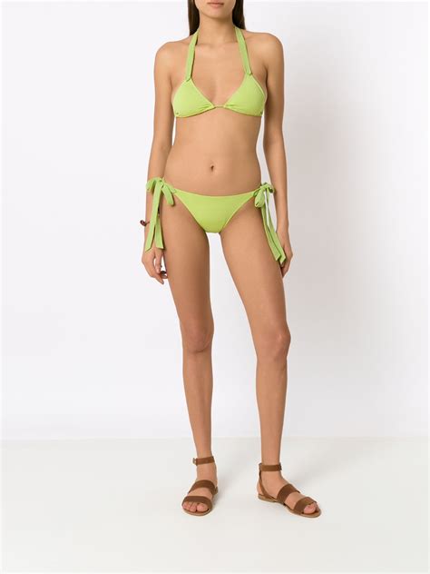 Clube Bossa Ava Triangle Bikini Top Green FARFETCH AO