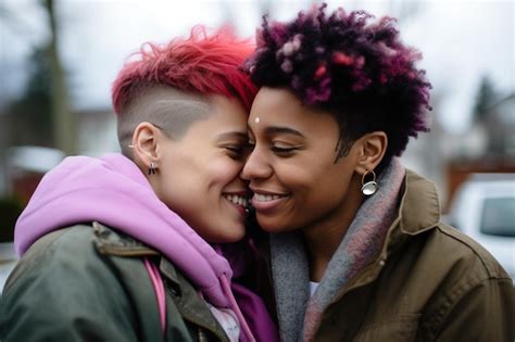 Premium Photo Lgbt Lesbian Couple Love Moments Happinesslgbt Relationship Concept