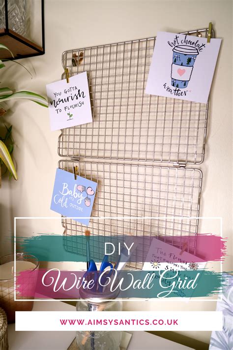 How To Make A Diy Wire Wall Grid Aimsys Antics Diy Memo Board Wall Paneling Diy Diy