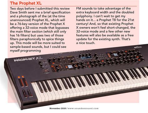 Top News Sequential Prophet Xl Hybrid Synthesizer Amazona De