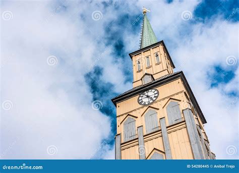 The Tromso Cathedral in Norway. Stock Image - Image of interest, sami ...