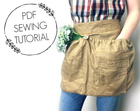 Gathering Apron Sewing Tutorial Apron Pattern Harvest Etsy Diy