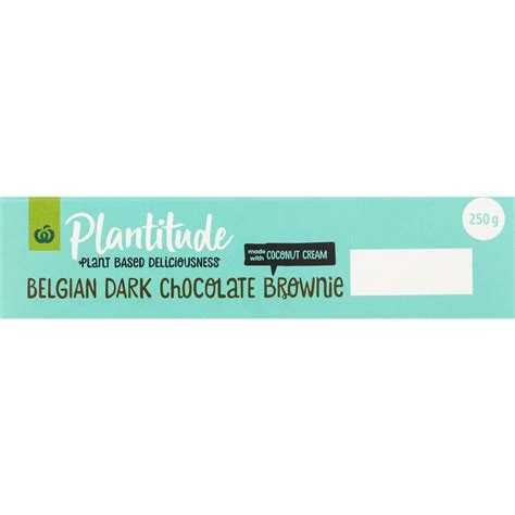 Woolworths Plantitude Vegan Belgian Dark Chocolate Brownie 250g