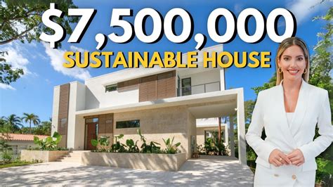 Brand New $7,500,000 Sustainable Home in Miami Beach | Full HOUSE TOUR ...