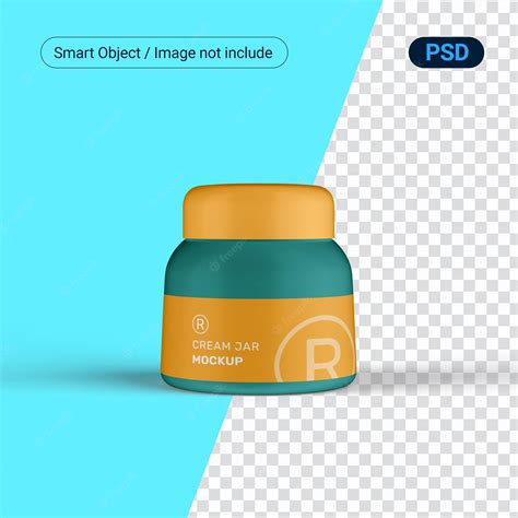 Premium Psd Matte Cream Jar Mockup