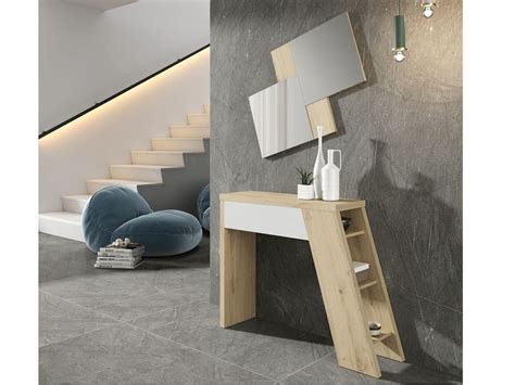 Mueble Recibidor Con Espejo Modelo Concept PQ Mubak