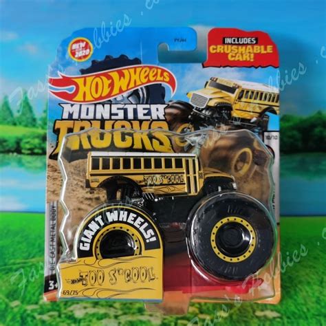 HOT WHEELS MONSTER TRUCKS TOO S COOL SCHOOL BUS Shopee Malaysia