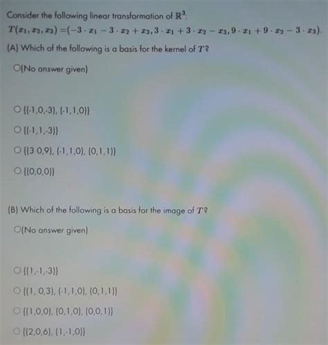 Solved Consider The Linear Mappings F R3R G R3 R And H Chegg