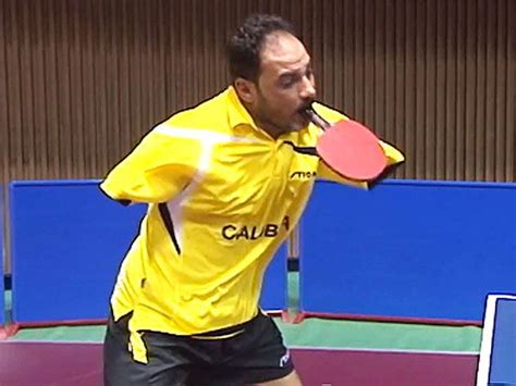 Ibrahim Hamato Armless Table Tennis Player