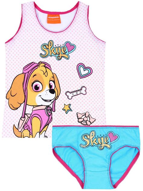 Sarcia Eu Blusentop Weiß Pinkes Top Unterhose Für Mädchen Paw Patrol