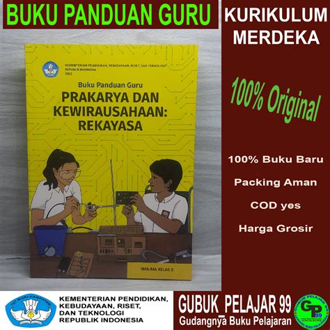 Jual Buku Panduan Guru PRAKARYA DAN KEWIRAUSAHAAN Rekayasa X Untuk