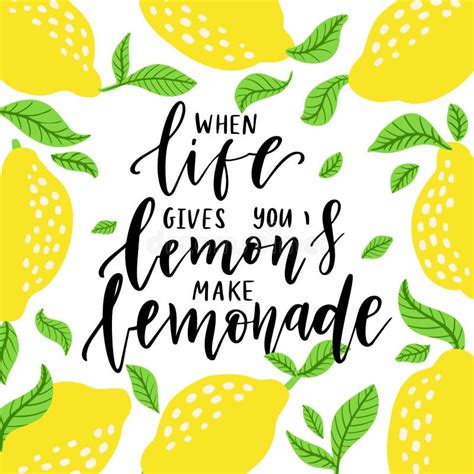 When Life Gives You Lemons Make Lemonade Hand Drawn Typography Poster