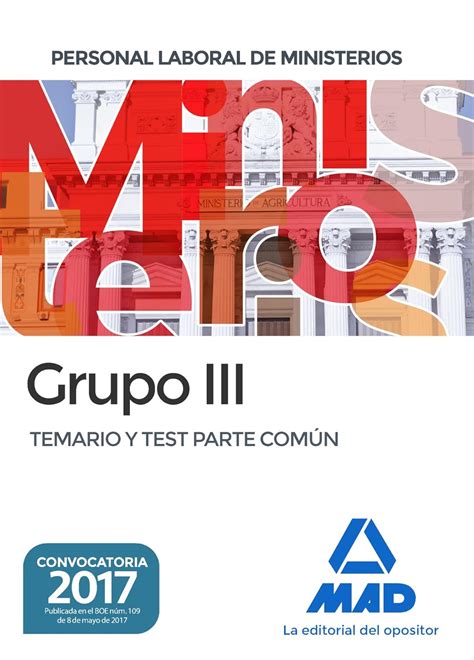 Personal Laboral Ministerios Grupo Iii Temario Y Test Parte N